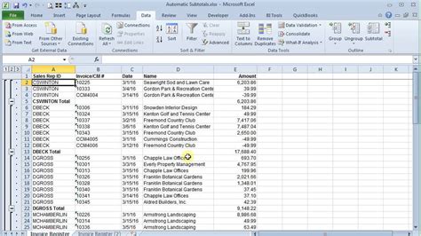How To Add Subtotals In Excel Table