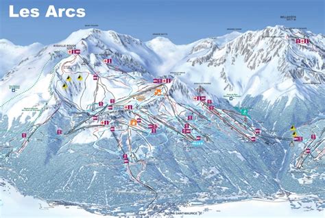 Les Arcs Piste Map