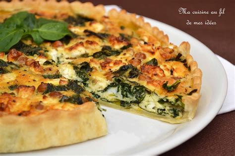 Ma cuisine au fil de mes idées Quiche aux épinards pois chiches et