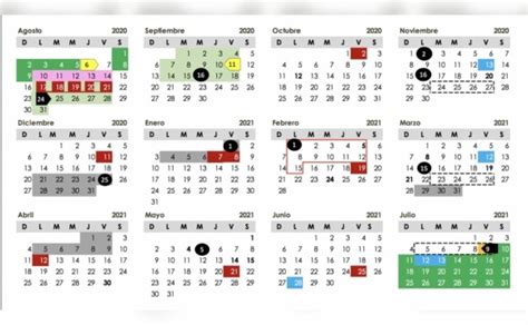 Ideal para utilizar como calendario escolar, calendario de iglesia, planificador personal, referencia de horario, etc. Calendario escolar 2020: Consulta los días festivos ...