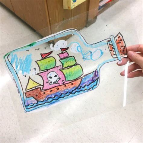 Ship In A Bottle Art Lessons Classroom Art Projects Drawing For Kids