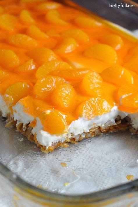 Mandarin Orange Pretzel Dessert Dessert Recipes Pretzel Desserts