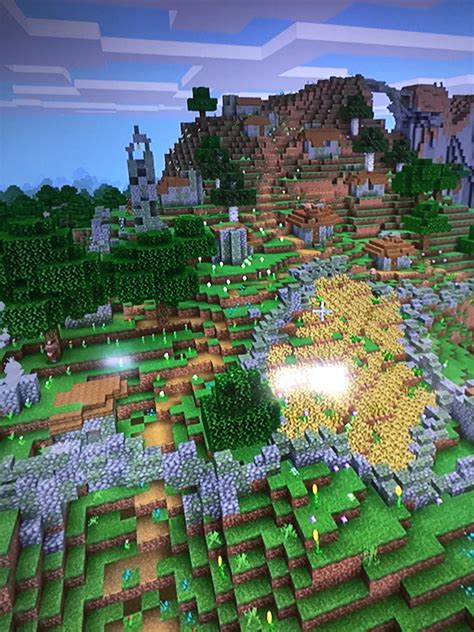 Village I Made On Beautiful Natural Hill Rminecraft