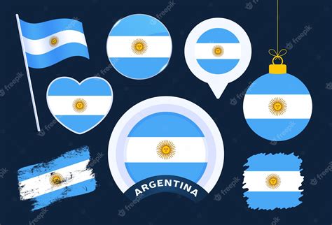 Premium Vector Argentina Flag Vector Collection Big Set Of National