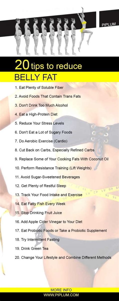 How To Get Rid Of Belly Fat 20 Tips Poster