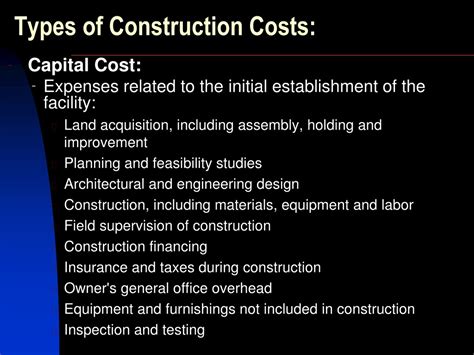 PPT - Construction Management Construction Project Costs Management