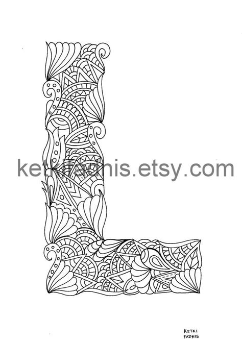 letter l coloring page instant pdf download alphabet
