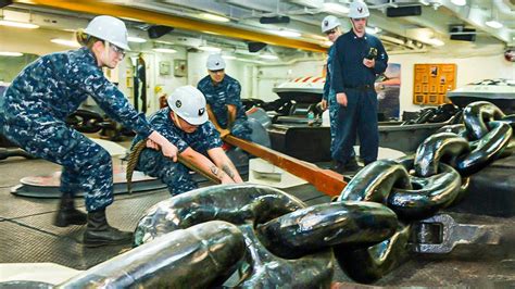 How Us Navy Works With Massive Anchor Chains To Beat Rough Seas Youtube