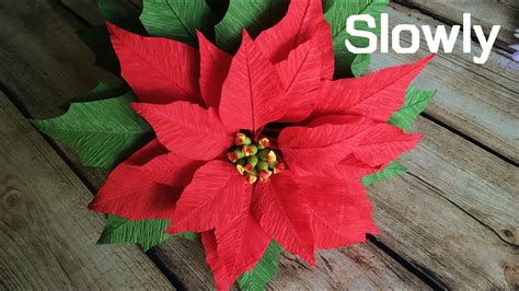 Abc Tv How To Make Poinsettia Paper Flower From Crepe Paper Slowly