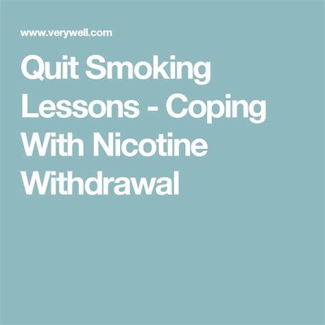 If you have decided to quit smoking weed, or you have been forced by circumstances to quit, chances are you will experience some kind of withdrawal symptoms. Pin on Quit Smoking