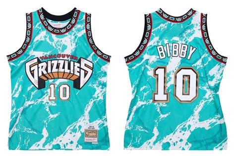 Vancouver Grizzlies 10 Bibby Marble Swingman Jersey Ato Basketball