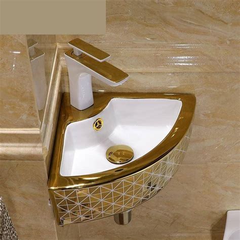 Luxury European Mini Triangle Washbasin Corner Wall Hung Washbasin