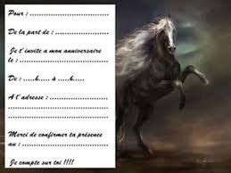 Carte Invitation Anniversaire Cheval