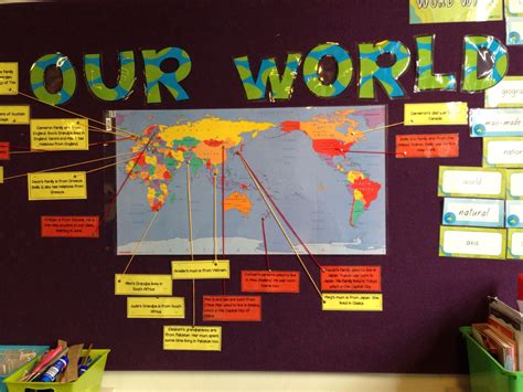 World Map Classroom Display