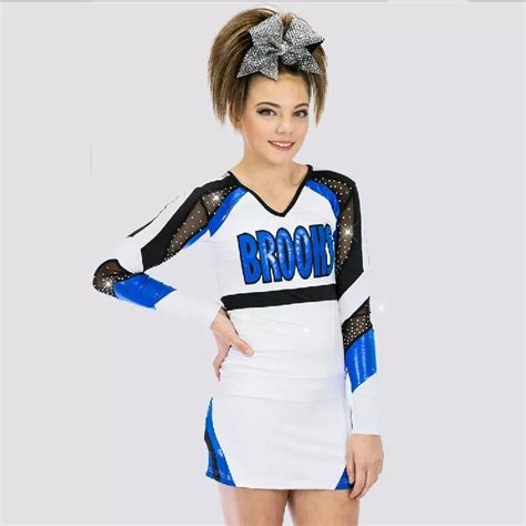 Newest Free Design Sublimated All Star Cheerleading Outfit Uniform Long