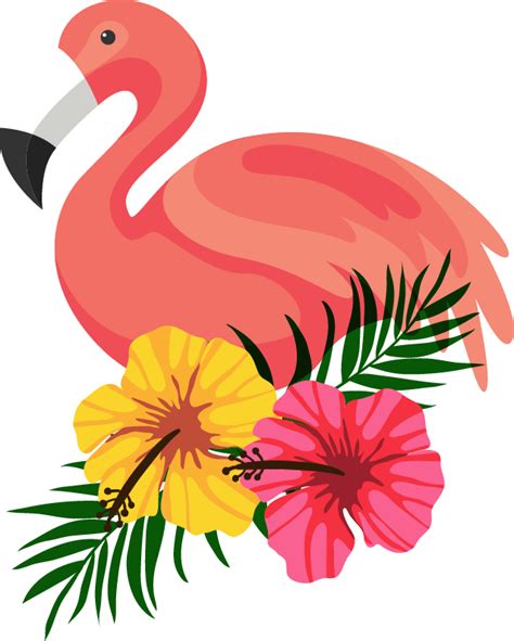 Download Beautiful Flamingo Frame Flower Beautifully Decorated Hq Png
