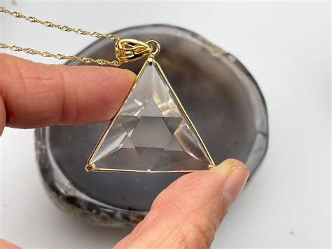 Clear Crystal Prism Pendant Jewelry Hexagon Star Of Etsy