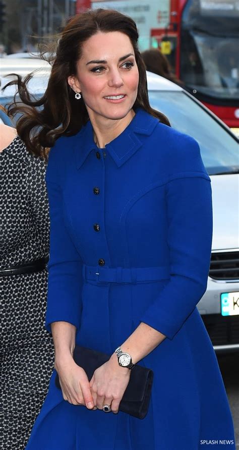 Kate Wears Blue Eponine London Coat Dress In London