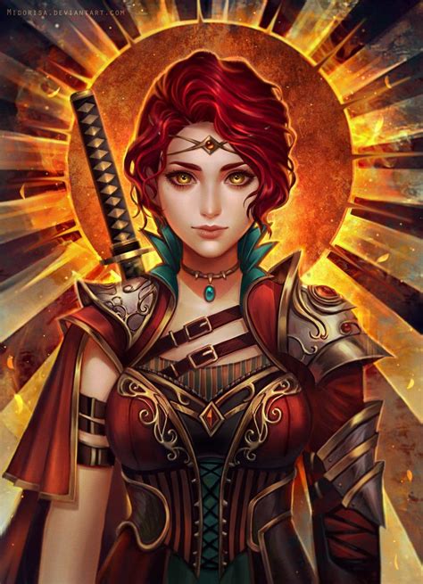 Female Fantasy Character Art Elements Ignis By Midorisa On