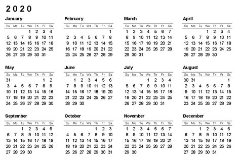 Calendars are great to keep you updated about dates and important events coming ahead. Printable 2020 12 Months Blank Calendar | Printable ...