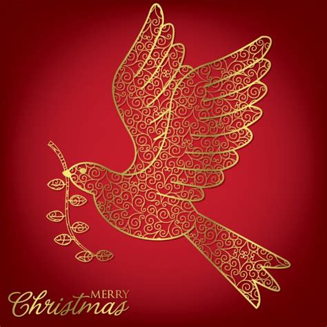 Christmas Dove Vector Art Stock Images Depositphotos