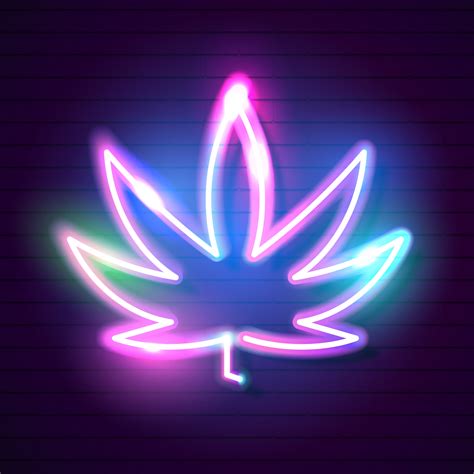 Medical Cannabis Logo Leaf Glowing Neon Sign 632902 Vector Art At Vecteezy