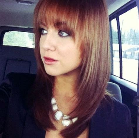 Caramel bob with side bangs. Instagram Insta-Glam: Bangin' Bangs | Hair styles, Medium ...