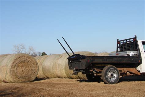 Pierce Abs2k Hydraulic Double Spear Bed Frame Mount Hay Bale Spike Ebay