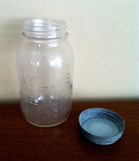 Vintage Atlas Strong Shoulder Mason Jar With By Lovedovetrading