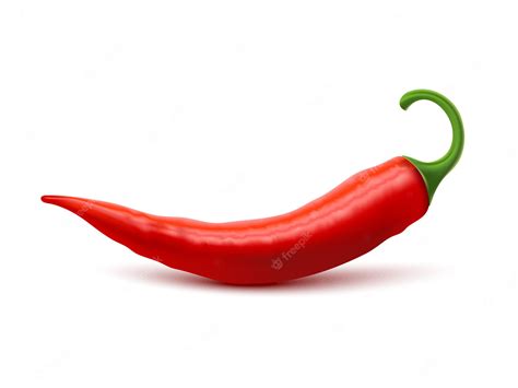 Red Hot Chili Pepper Imagen Realista Vector Premium