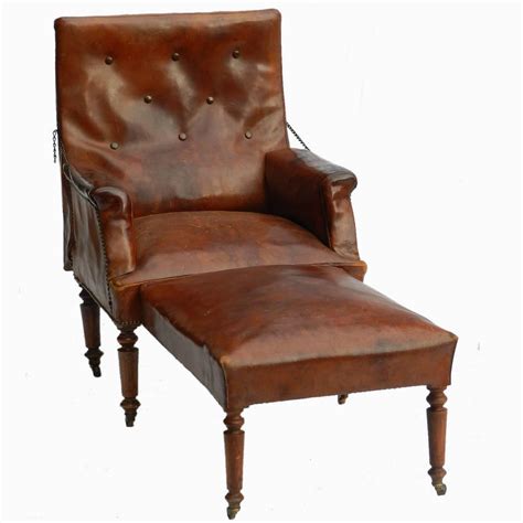 The recliner office chair consists of a headrest, footrest, and a reclining back. French Leather Club Chair Reclining Armchair Recliner ...
