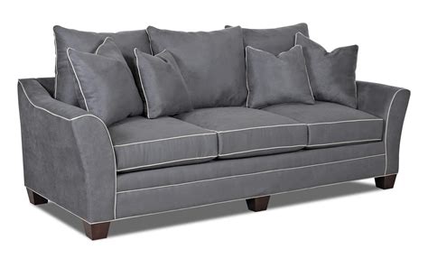 Modern sectionals and sofas deliver the best of both worlds, with many places to sit comfortably as well as a place to stretch out and relax. Contemporary Sofa with Block Feet by Klaussner | Wolf and ...