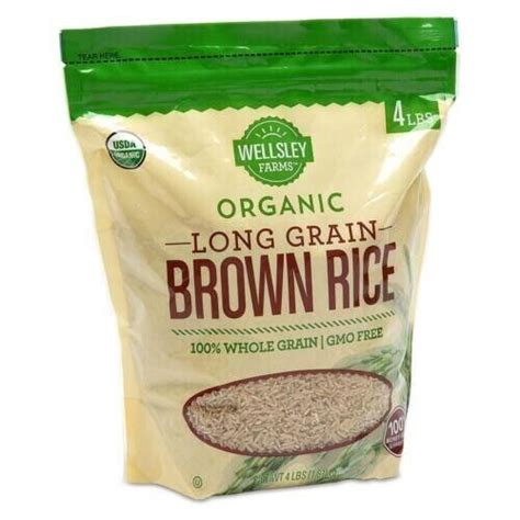 Wellsley Farms Organic Long Grain Brown Rice 4 Lbs Ebay