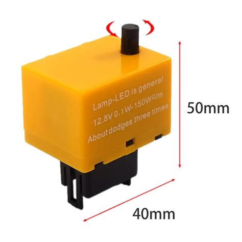 Pin Car Flasher Relay Vehicle Automobile Flasher Adjustable Frequency