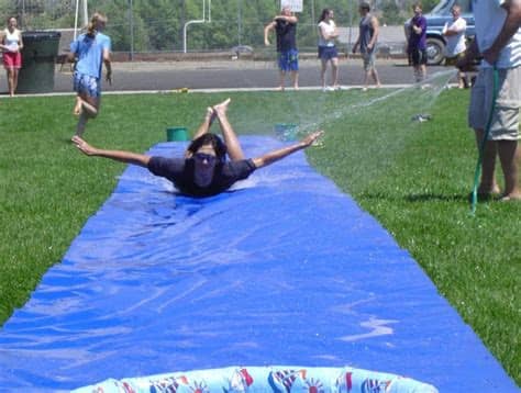 Furthermore, it has a slippery surface, which. Slip N Slide Weekend With Poly Tarps!!