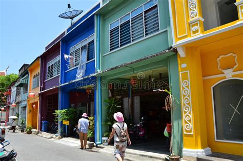 Phuket Thailand April 15 2014 Tourist Visit Old Building Chino