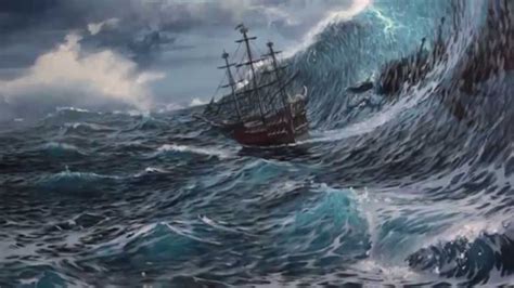 How To Paint A Stormy Ocean Scene - YouTube This simple technique creates irregular and uneven drops that will add the effect of water droplets that come from ocean waves when they are breaking on the beach.