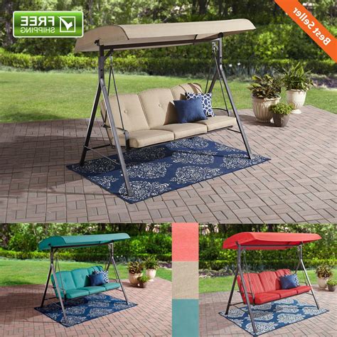 Check spelling or type a new query. Backyard 3-Seat Cushion Canopy Porch Swing Relax Family