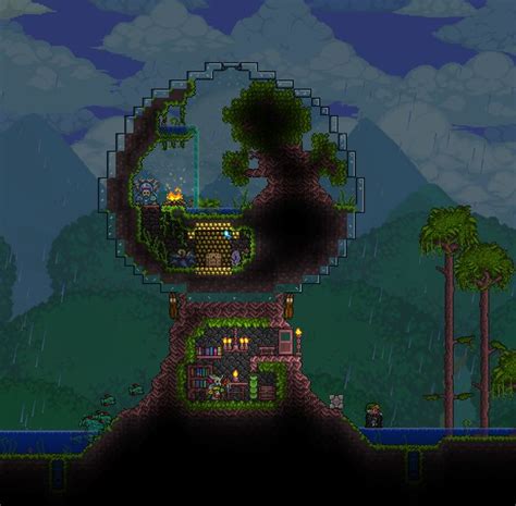 What Do You Think Of My Witch Doctor House Terraria Witch Doctor Terraria Builds Think Of Me