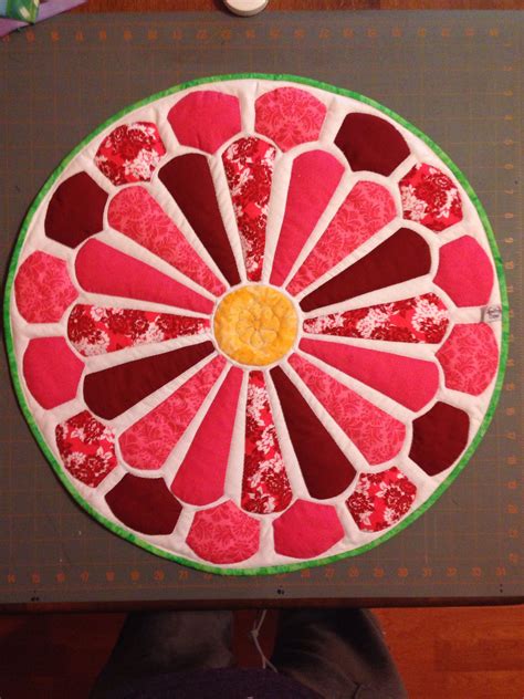 As you can see in the image above and those below they work well for a range of different games that utilise lots of cards and. 21" round table topper - used Dresden plate template for ...