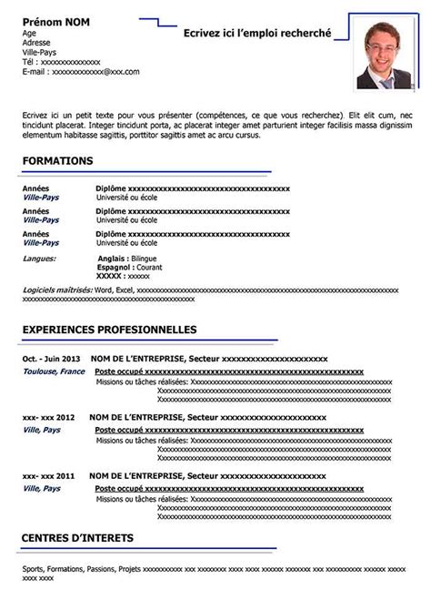 cv simple gratuit a telecharger - Modele de lettre type