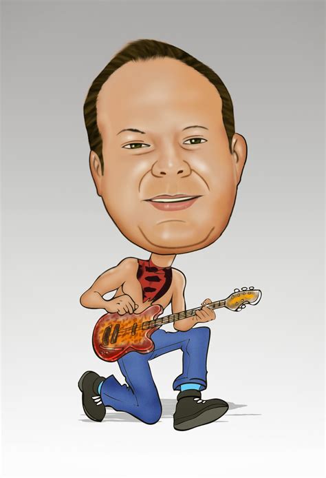 Caricaturecartoon Guitar Caricature Musician Of Guitar Caricature