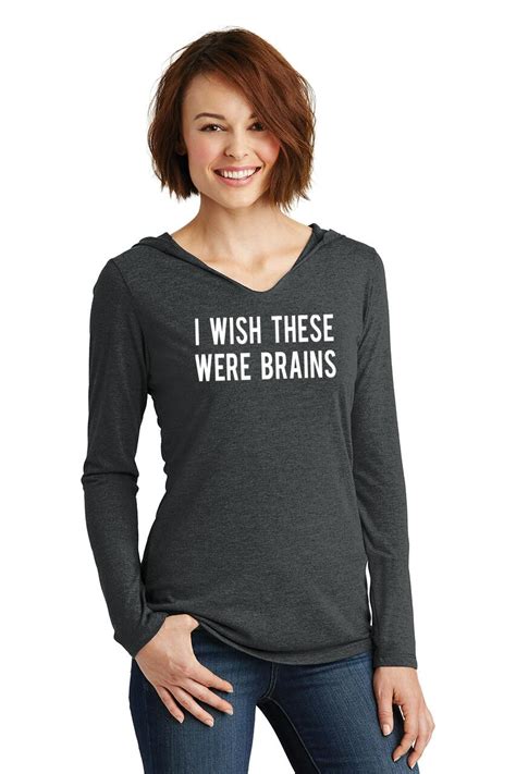 Ladies I Wish These Were Brains Hoodie Shirt Boobs Rude Girlfriend Wife