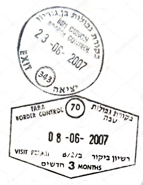 Sello De Pasaporte Visa De Israel Fotografía De Stock © Paulprescott 8045141 Depositphotos