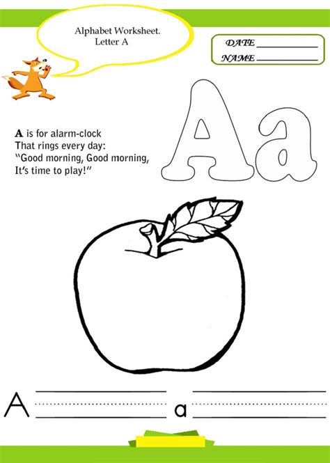 Letter A Worksheets For Kindergarten