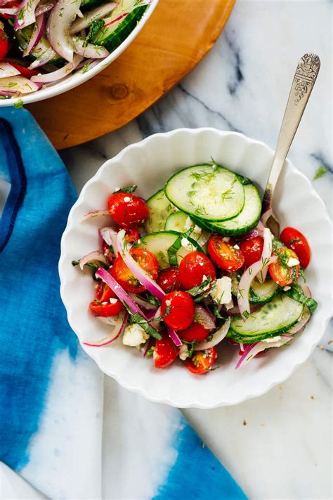 Cucumber Tomato Salad With Greek Dressing Cook And Hook