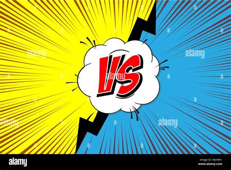 Versus. vs. Fight backgrounds comics style design. Vector illustration ...