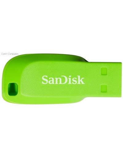 Sandisk Cruzer Blade 16 Gb Usb 20 Flash Drive Electric Green