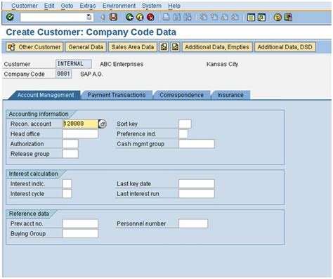 Creating A Customer Master In Sap