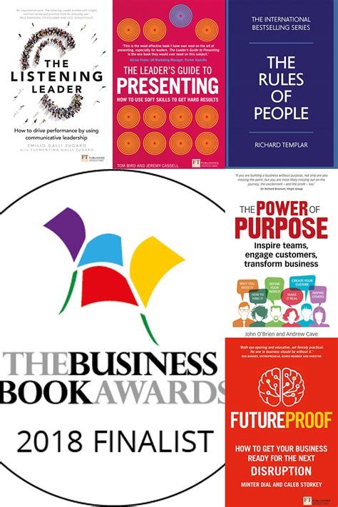 Five Pearson Books Shortlisted For The Business Book Awards 2018
